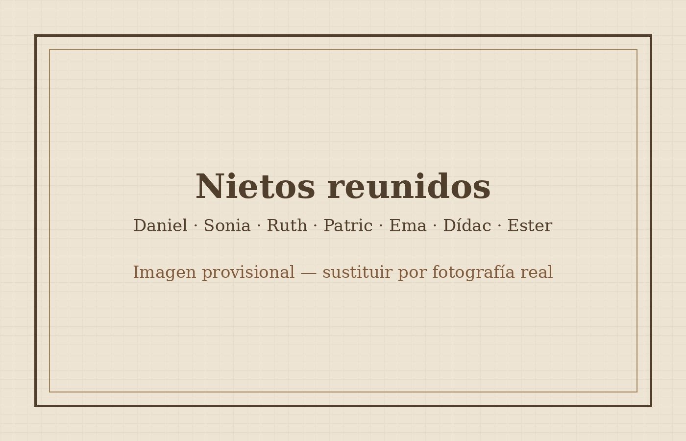 Imagen provisional de todos los nietos juntos. Sustituir por fotografía real.